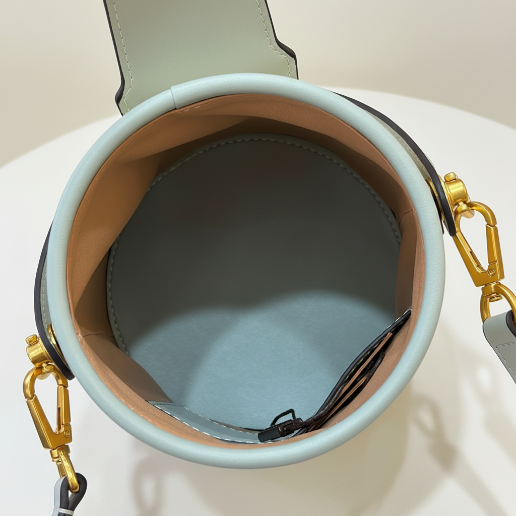 蒙古壁画手绘牛皮水桶包