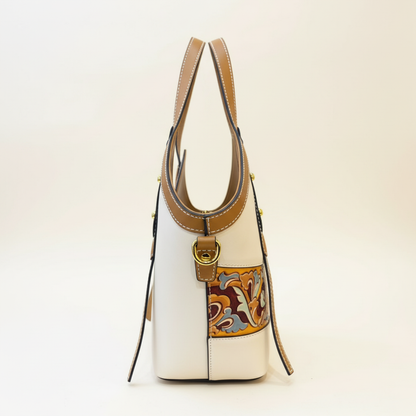 Heart-Edge Leather Carving Tote