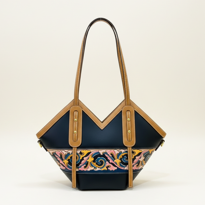 Heart-Edge Leather Carving Tote