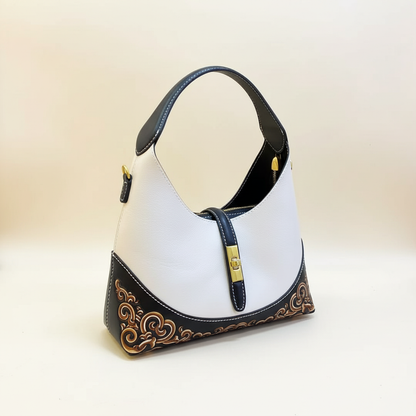 Steppe Hand- Painting Base Bucket Bag