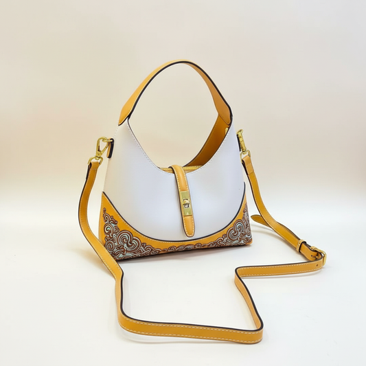 Steppe Hand- Painting Base Bucket Bag