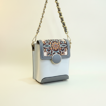 Vintage Pattern Cigarette Case Crossbody Bag