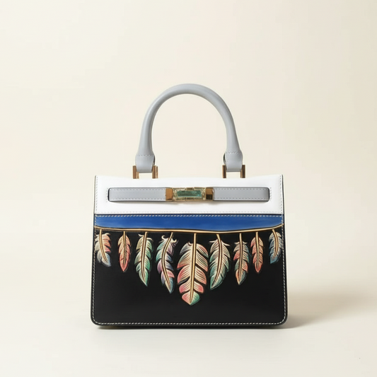 Brushstroke Hand-Painted Kelly Bag