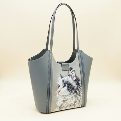 Steppe Impressions Carved Leather Tote