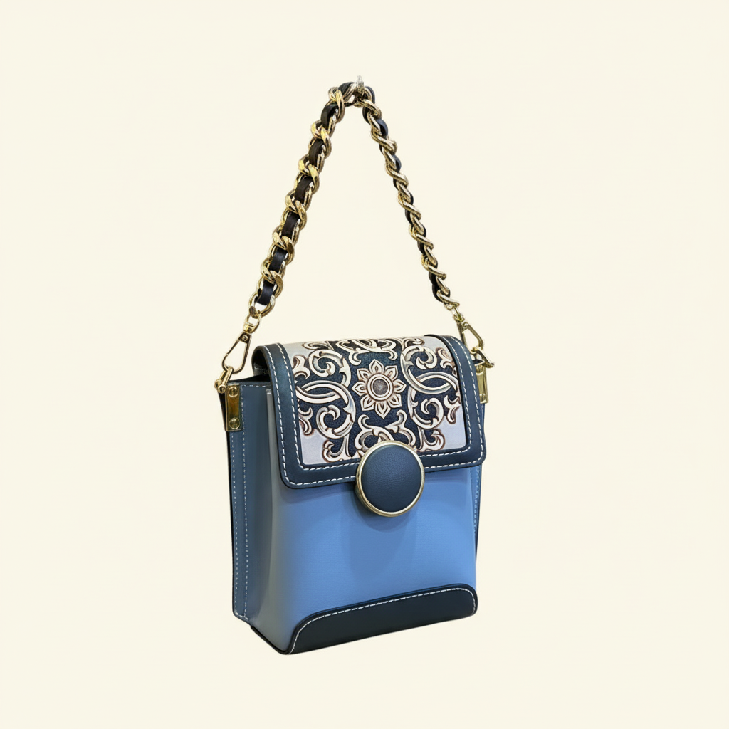 Vintage Pattern Cigarette Case Crossbody Bag