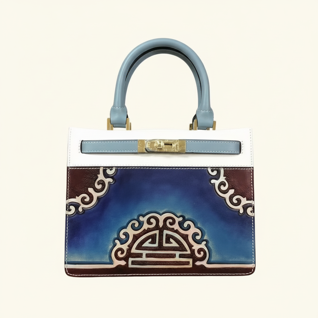 Brushstroke Hand-Painted Kelly Bag