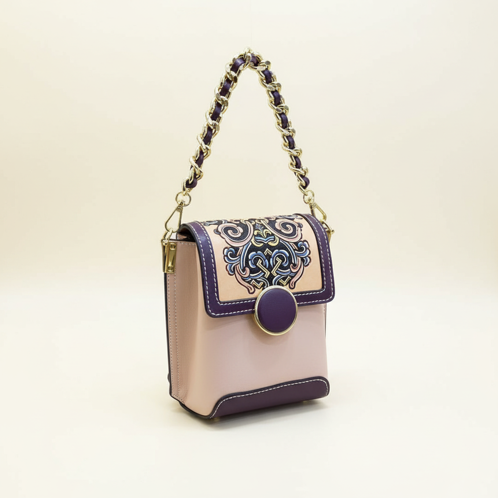 Vintage Pattern Cigarette Case Crossbody Bag