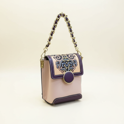 Vintage Pattern Cigarette Case Crossbody Bag