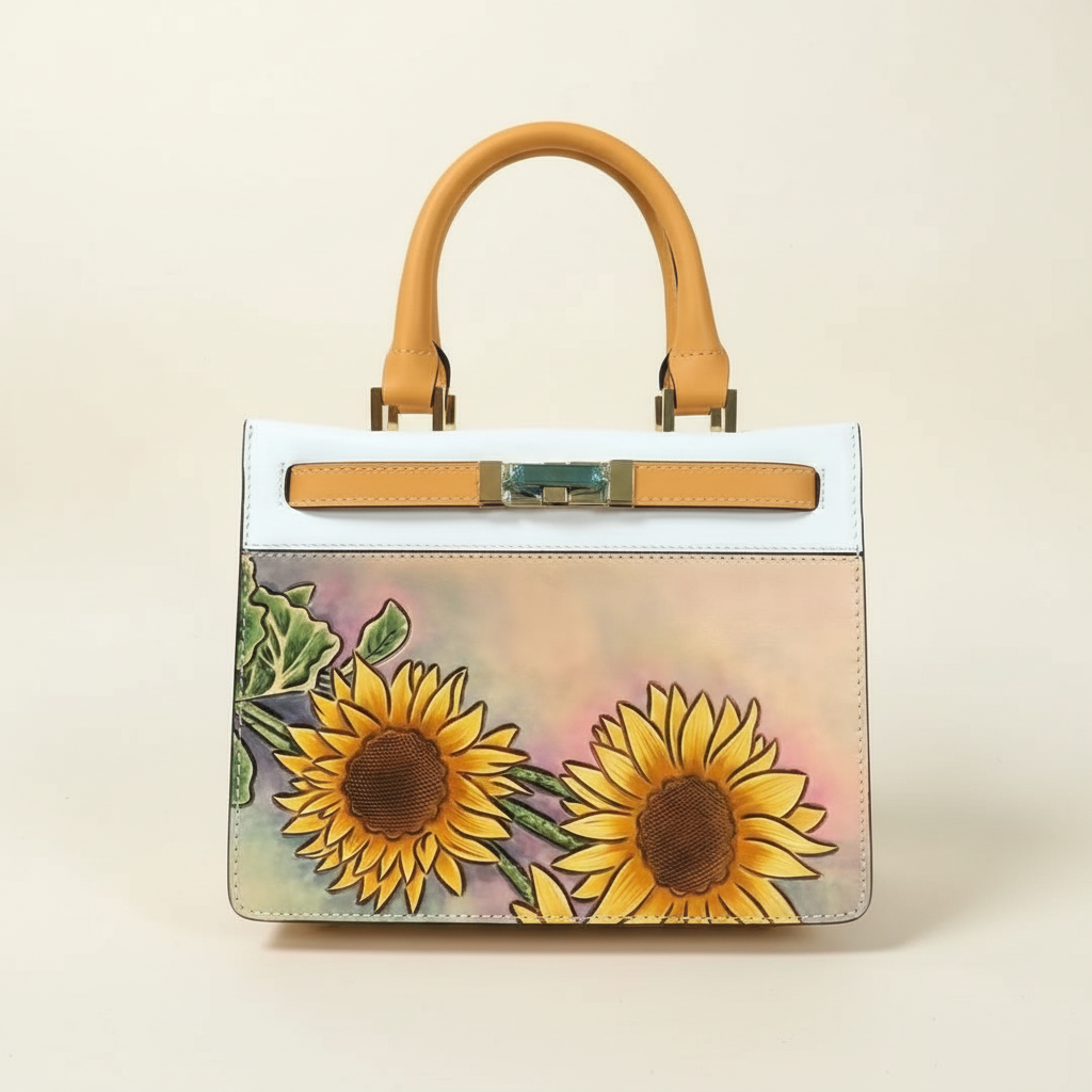 Brushstroke Hand-Painted Kelly Bag